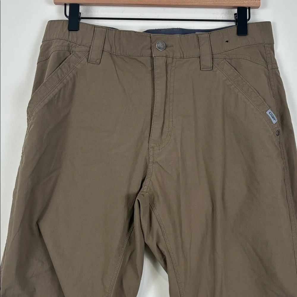 CQR Men's 32/30 (32/29) Brown Straight-Leg Work Chinos Outdoors Tactical